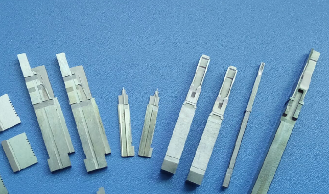 Long precision mold parts