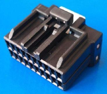 Multi-pin plastic connector housing