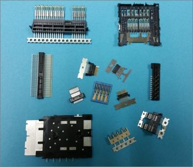 Metal and plastic connector components